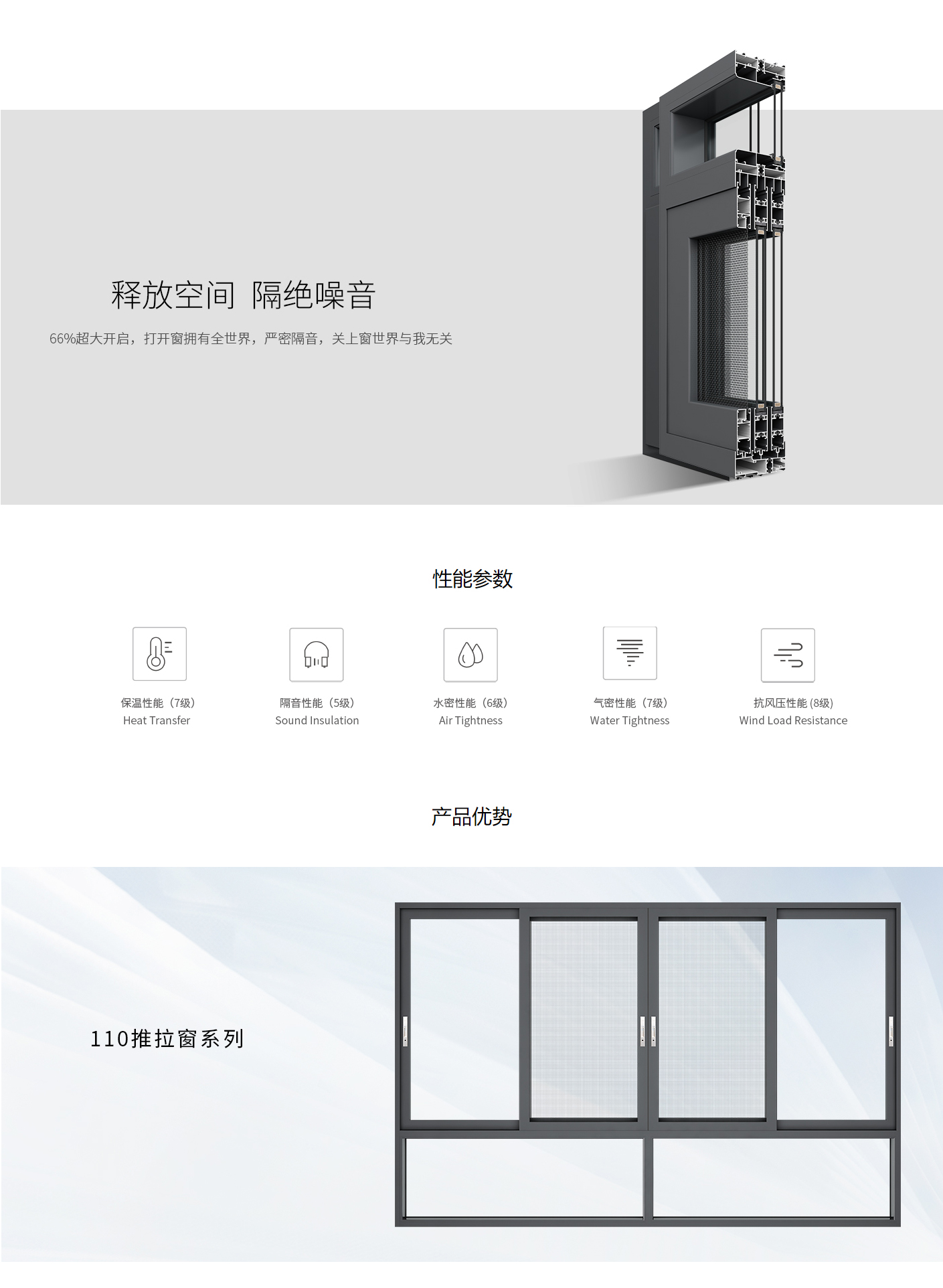 唯纳斯门窗_110推拉窗系列